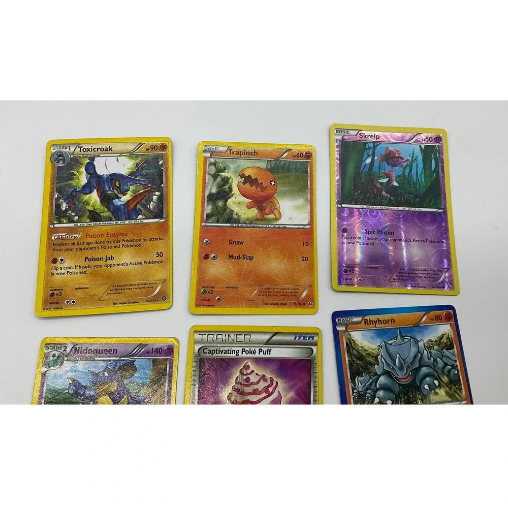 Pokemon TCG Card Lot Nidoqueen Toxicroak Rhyhorn Reverse Holo Steam Siege 6pc